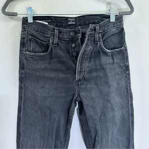 Talulah x Agolde lightly distressed black/gray jeans denim high rise taper